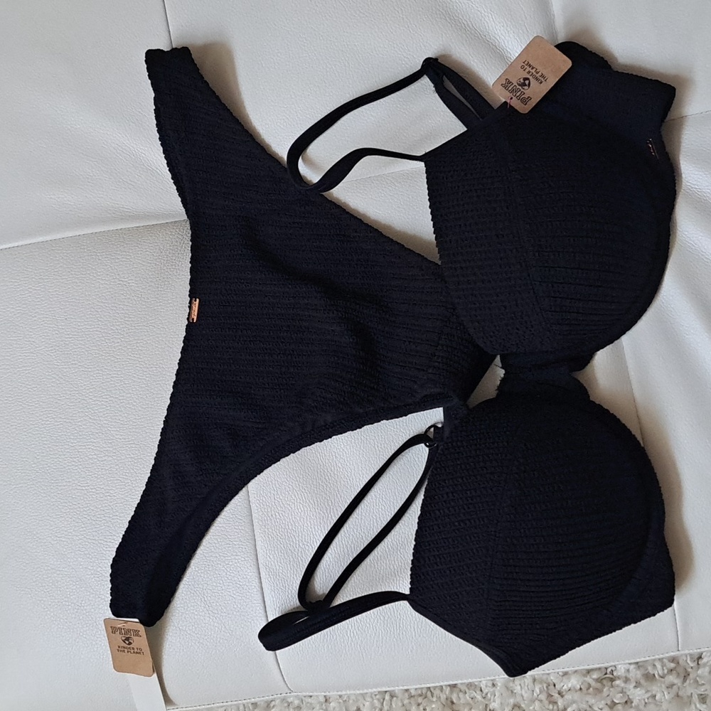 Pink two peirce swimsuit